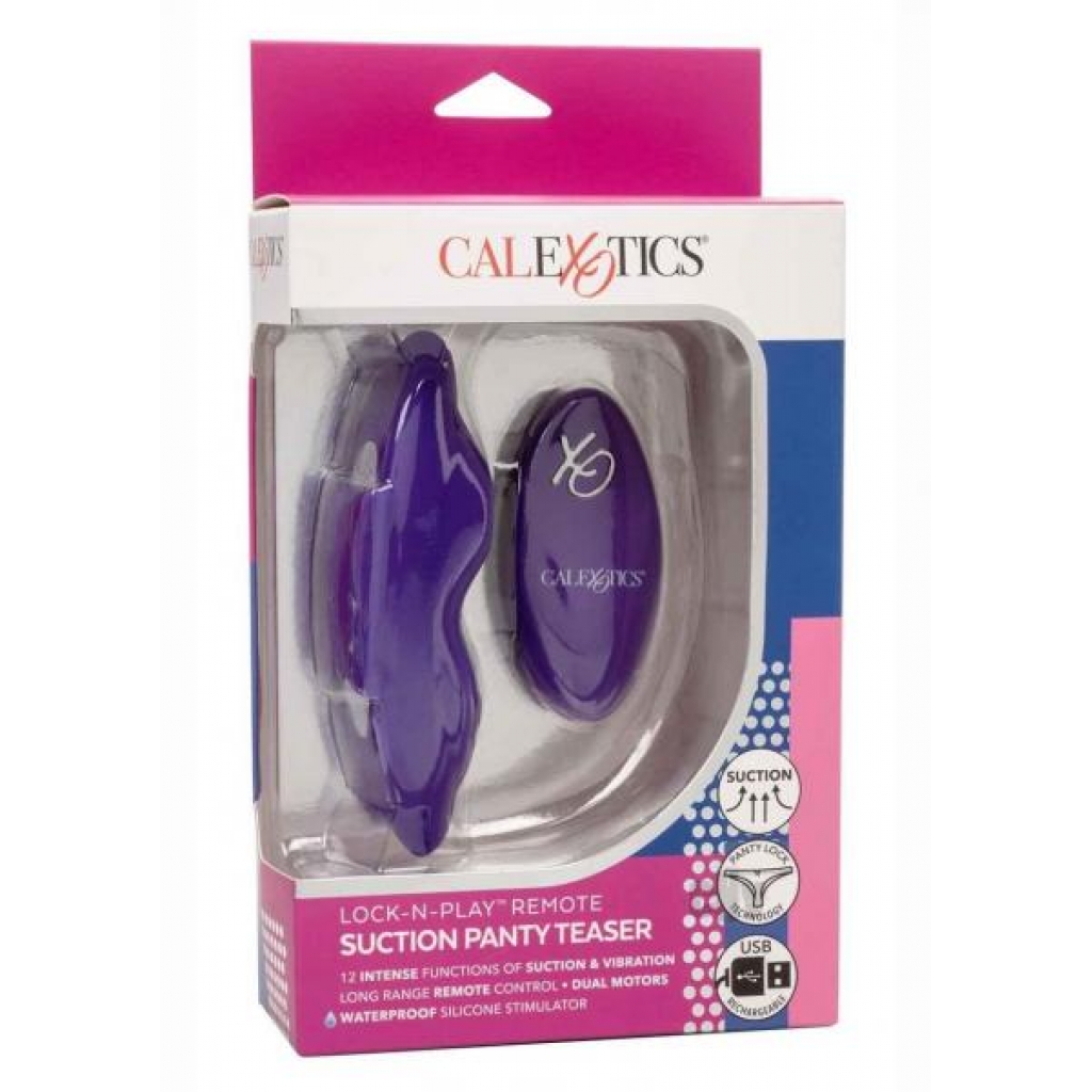 Lock N Play Remote Suction Panty Teaser - Purple