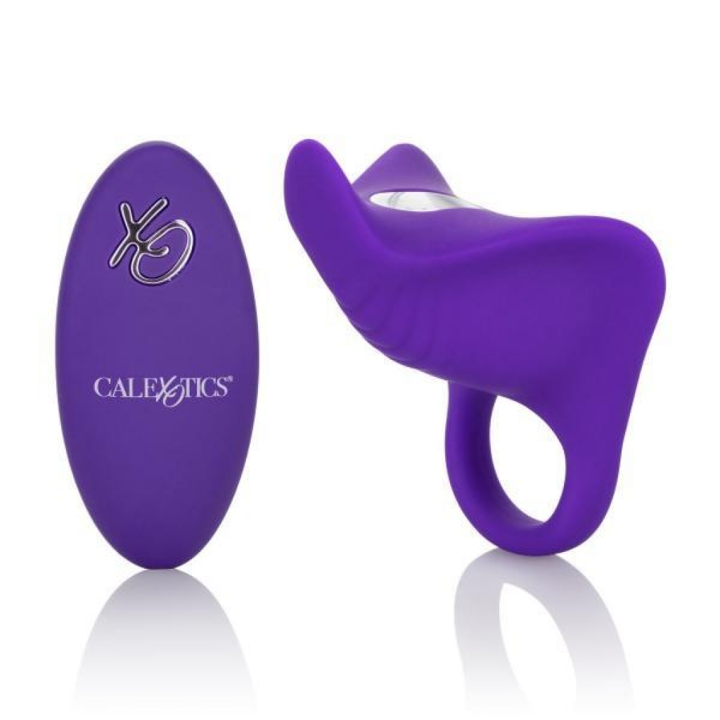 Silicone Remote Rechargeable Orgasm Ring (Purple)