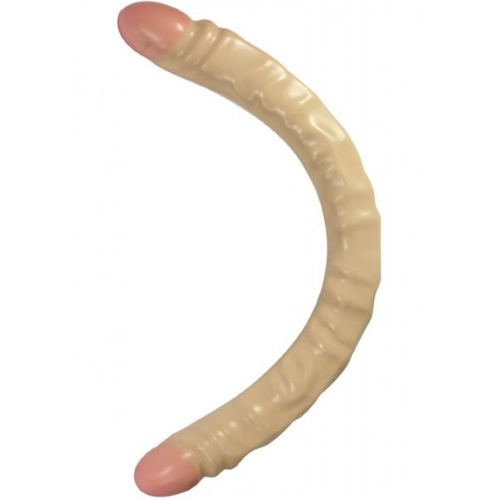 Slim Jim Duo Double Dong - 17 Inch Ivory Beige