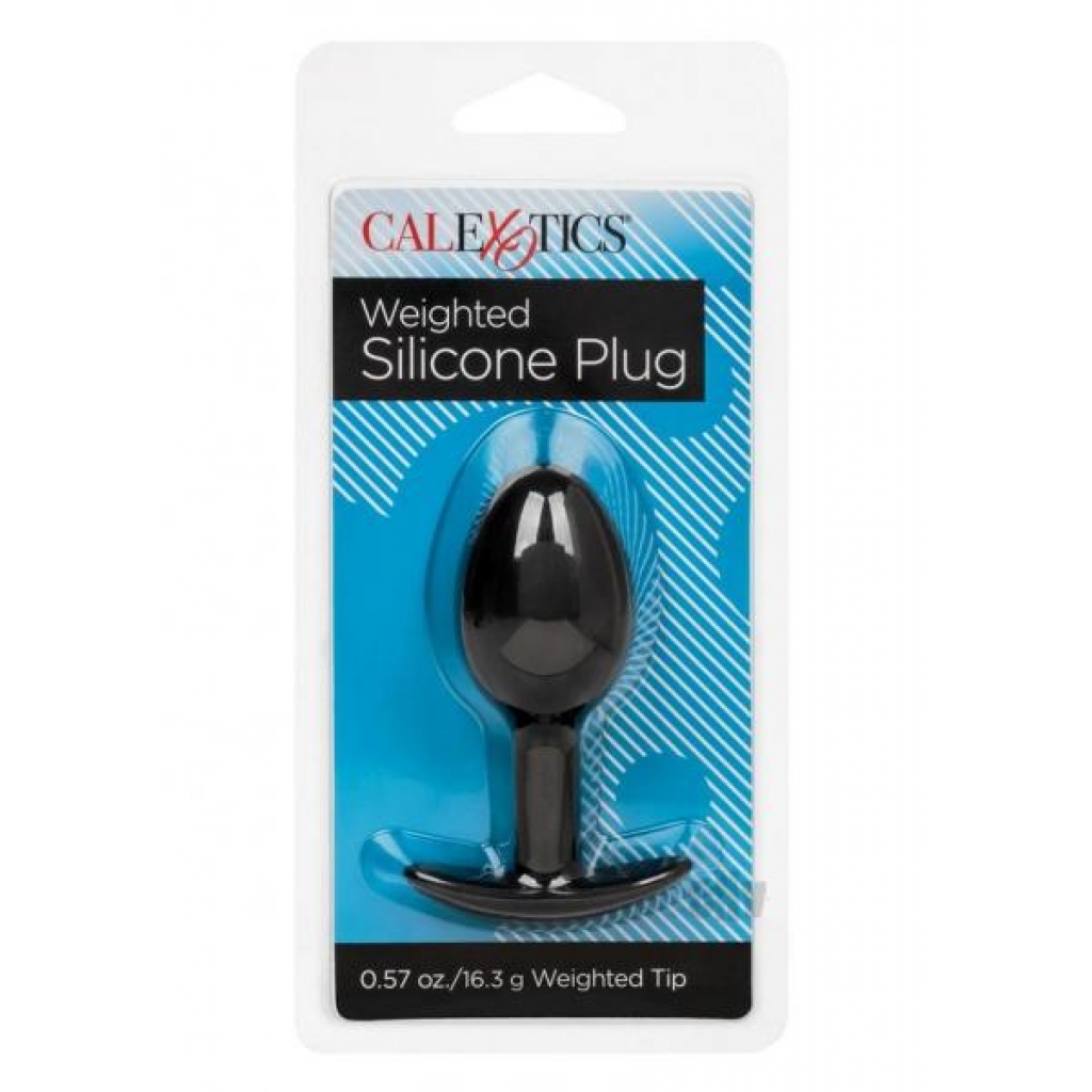 Weighted Silicone Anal Plug for Enhanced Pleasure - Black