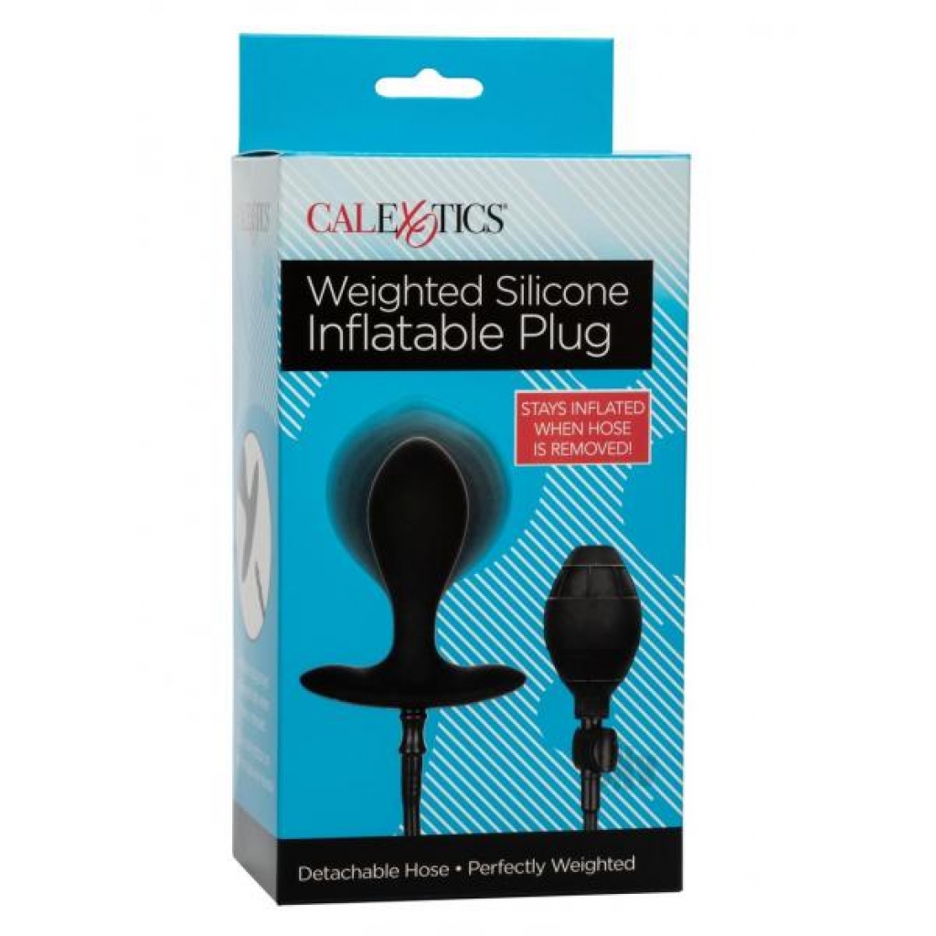 Weighted Silicone Inflatable Plug - Black