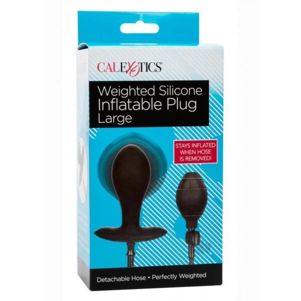 Weighted Silicone Inflate Plug - Large Black