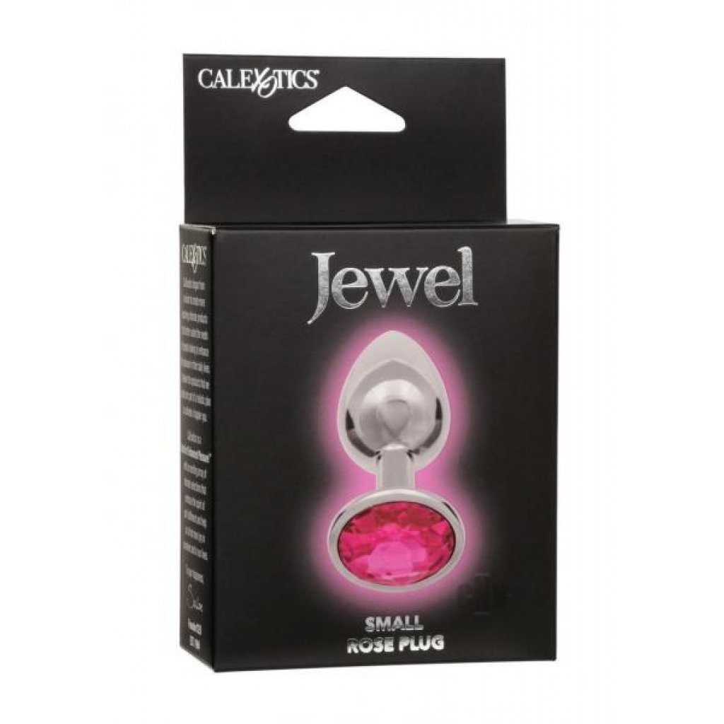 Jewel Small Rose Plug Pink Silver