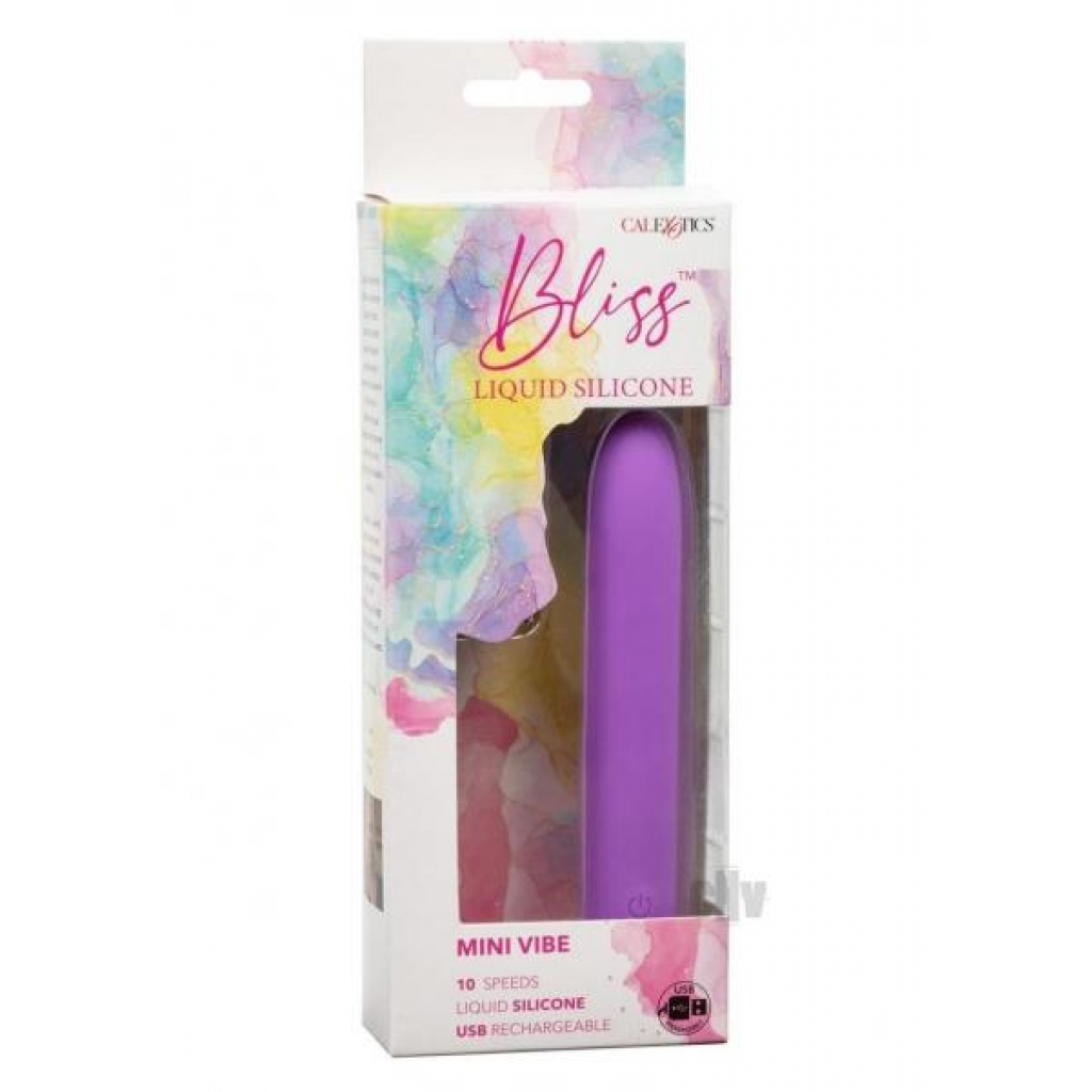 Bliss Liquid Silicone Mini Vibrator - Purple