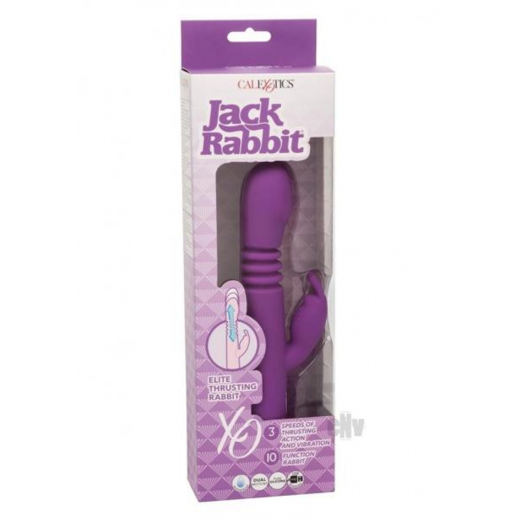 Jack Rabbit Elite Thrusting Rabbit - Purple - Dual Pleasure