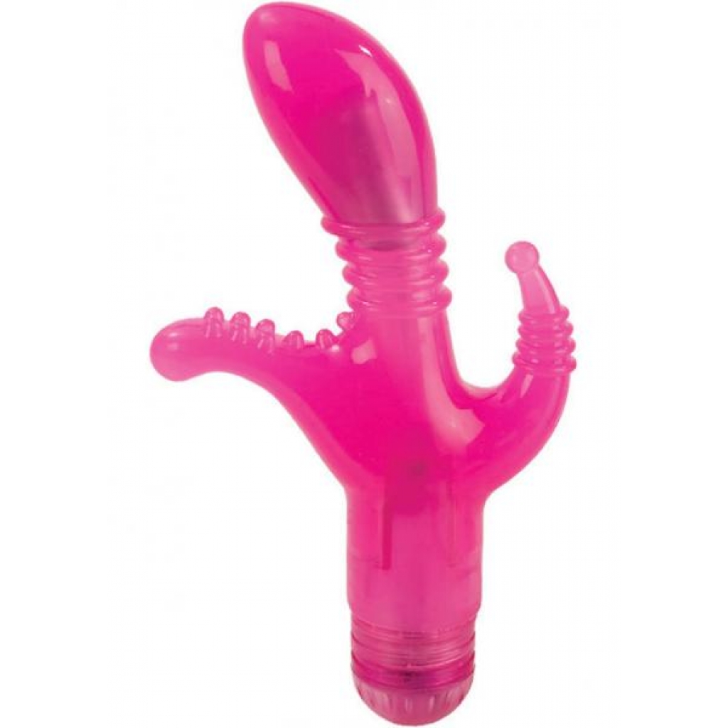 Triple Tease Flexible Pink Vibrator