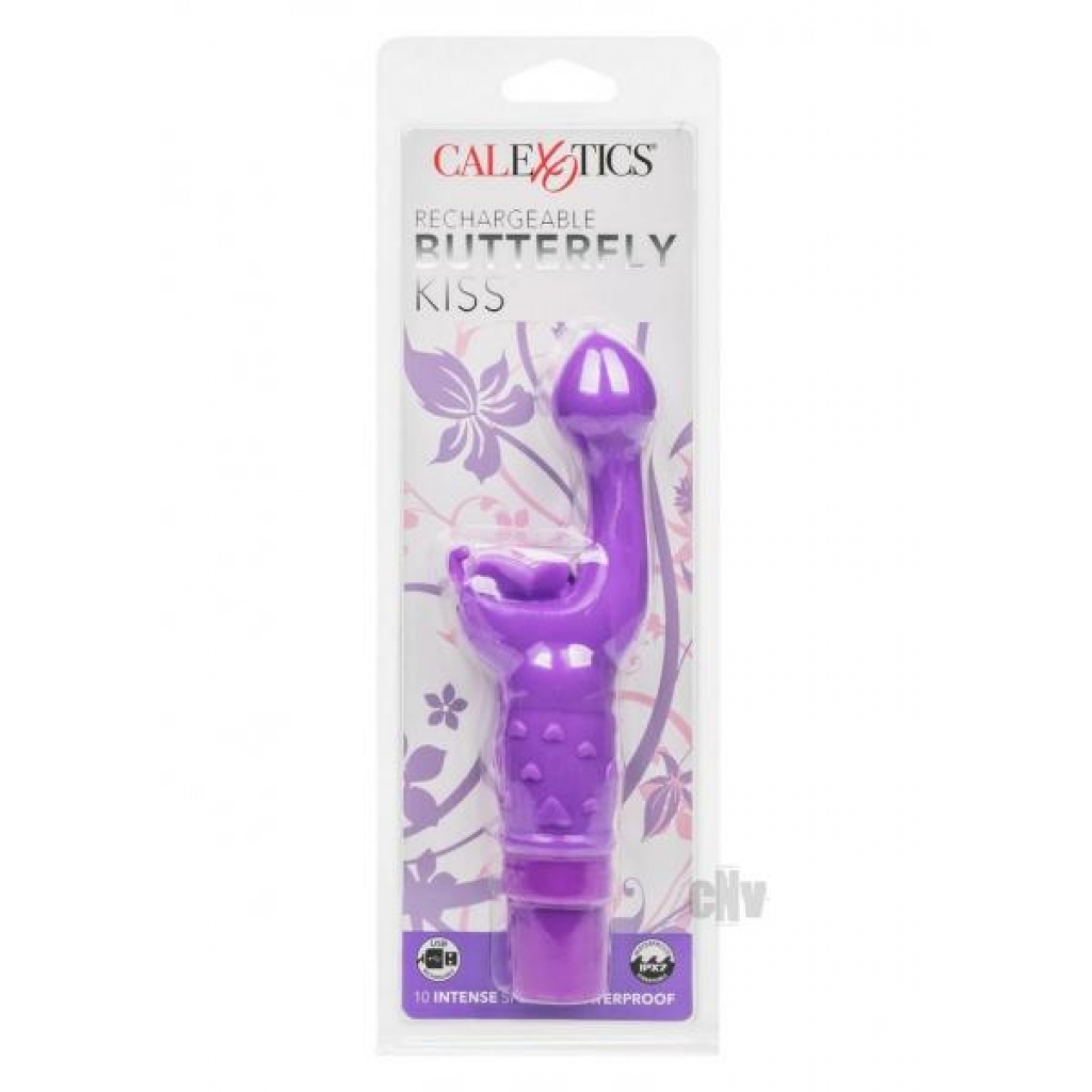 Rechargeable Butterfly Kiss Vibrator - Sensational Purple