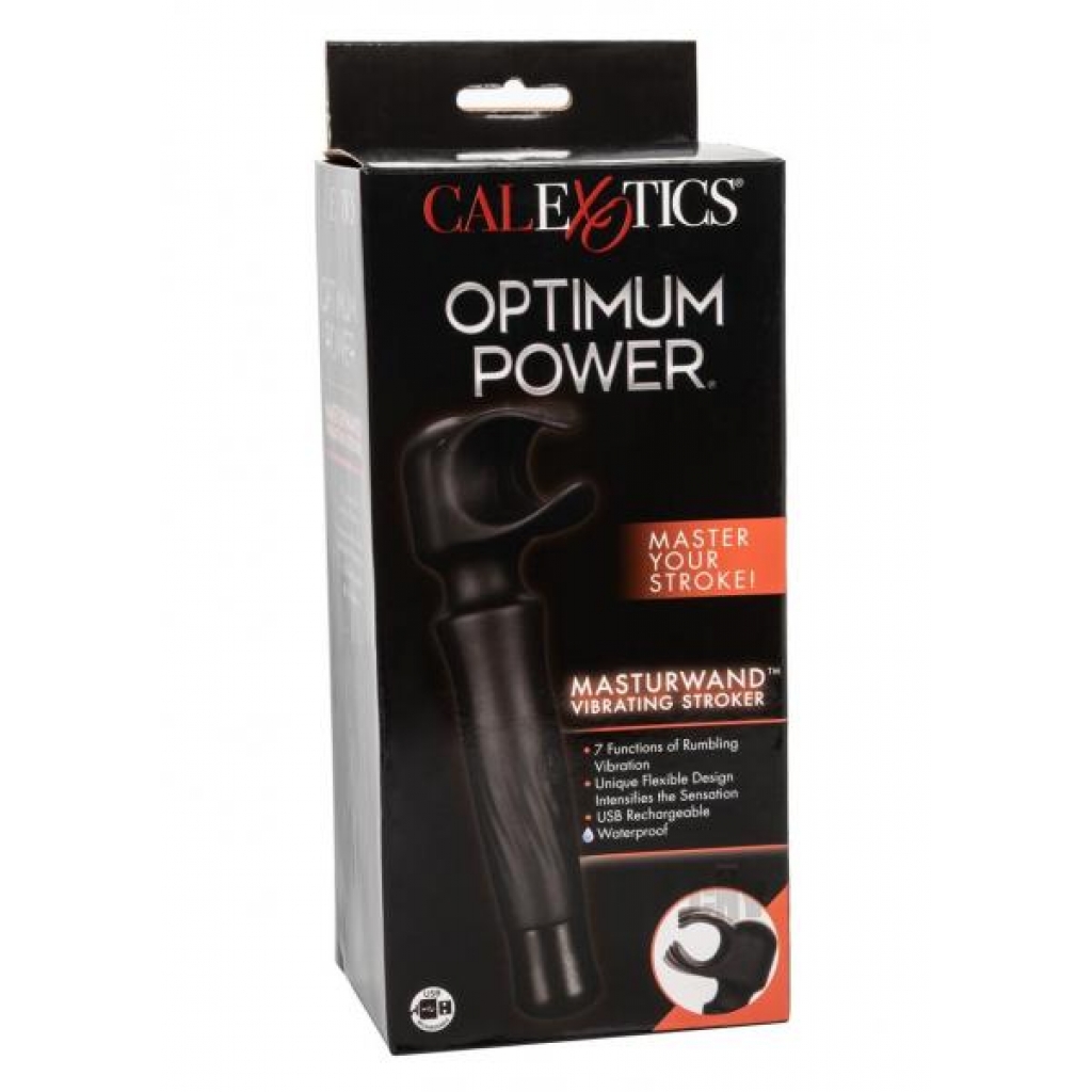 Optimum Power Vibrating Masturwand Stroker - Black