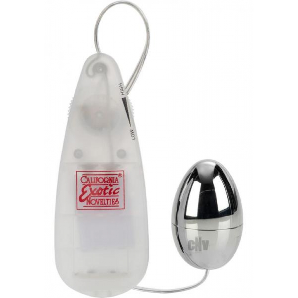 Pocket Exotics Vibrating Silver Egg - Compact Design