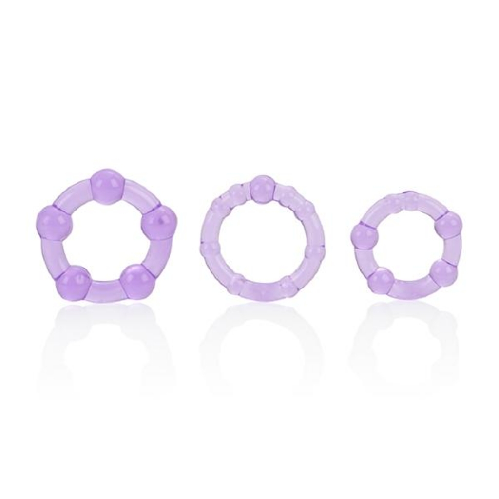 Island Rings Cock Ring Set - Purple