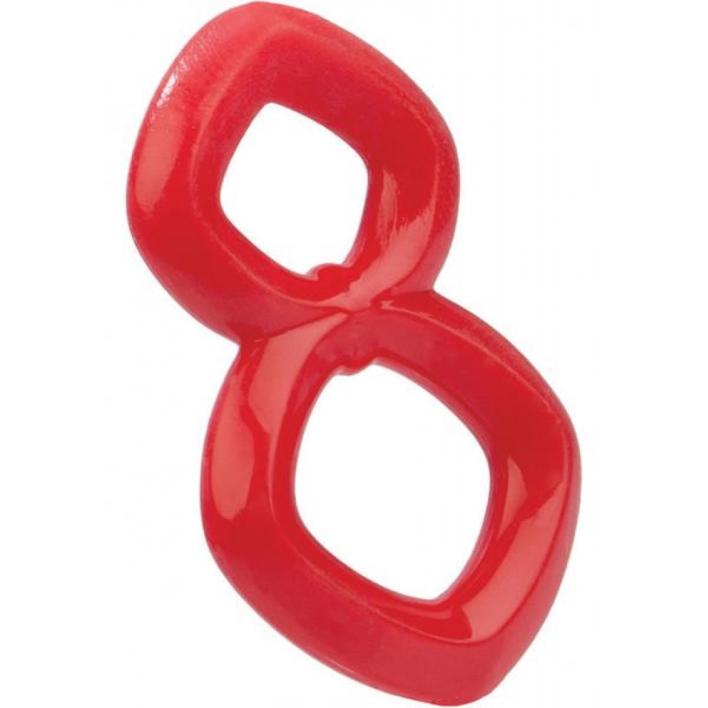 Crazy 8 Cock Ring - Red