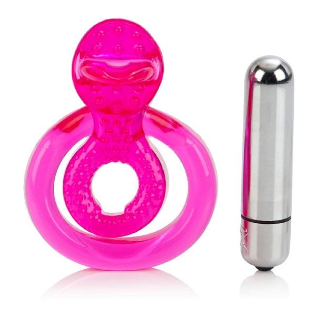 Dual Clit Flicker - Waterproof Vibrating Ring for Couples