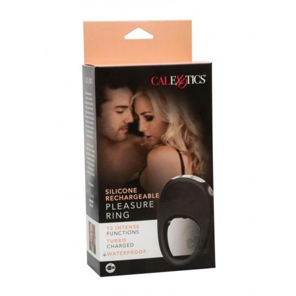 Silicone Rechargeable Pleasure Ring - Black