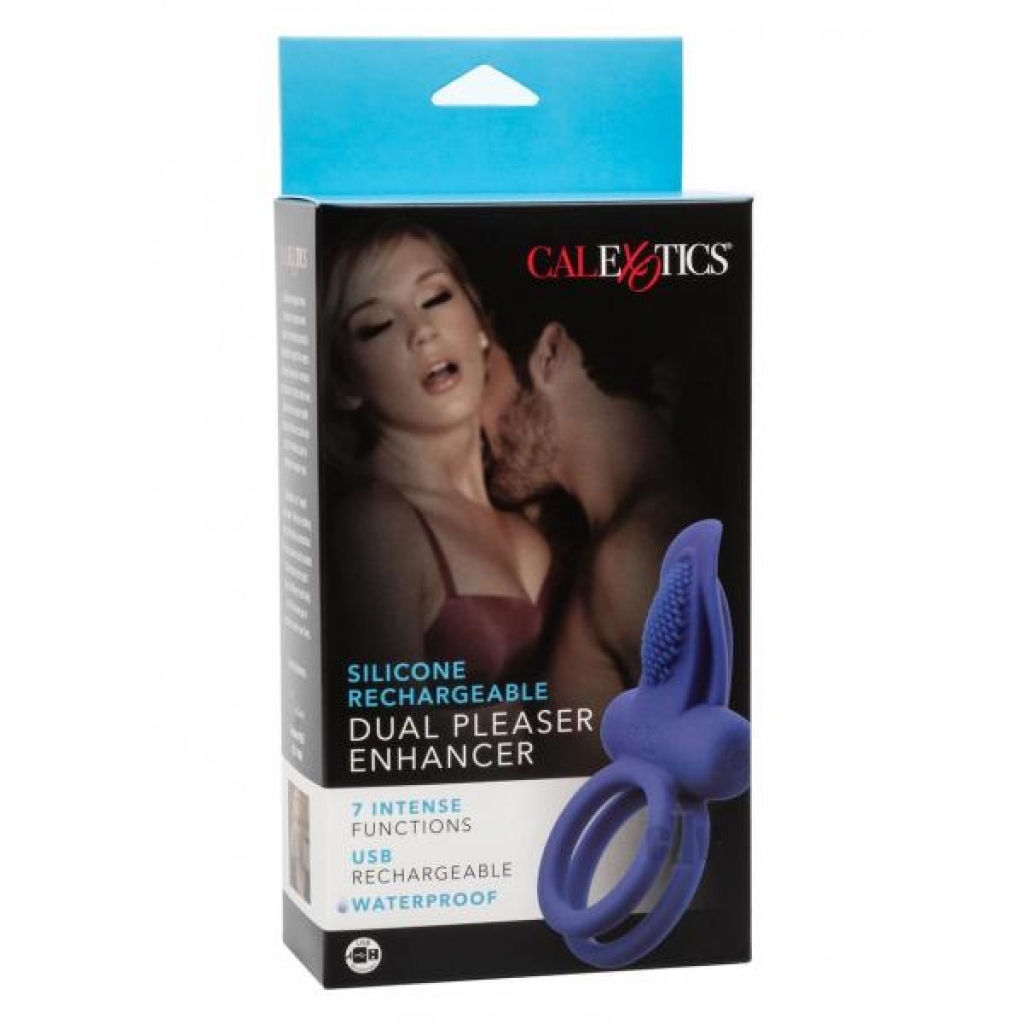 Silicone Dual Pleasure Enhancer - Blue Intensity