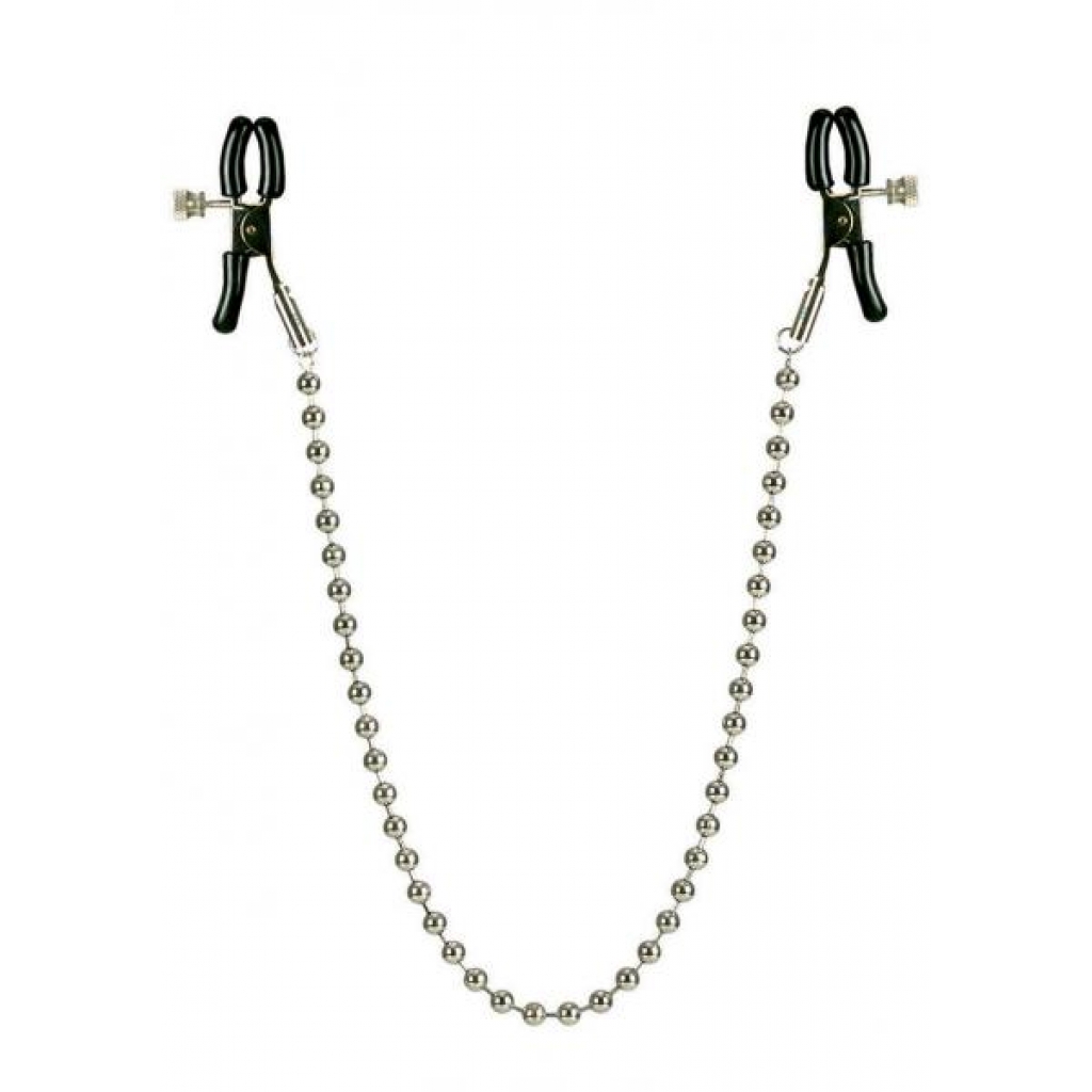 Adjustable Nipple Clamps with Silver Beaded Chain