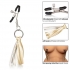 Designer Nipple Play Clamps with Tassels - Elegant Gold