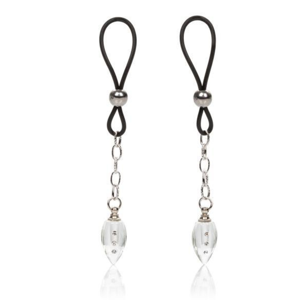 Nipple Play Non-Piercing Jewelry - Crystal Teardrop Clear