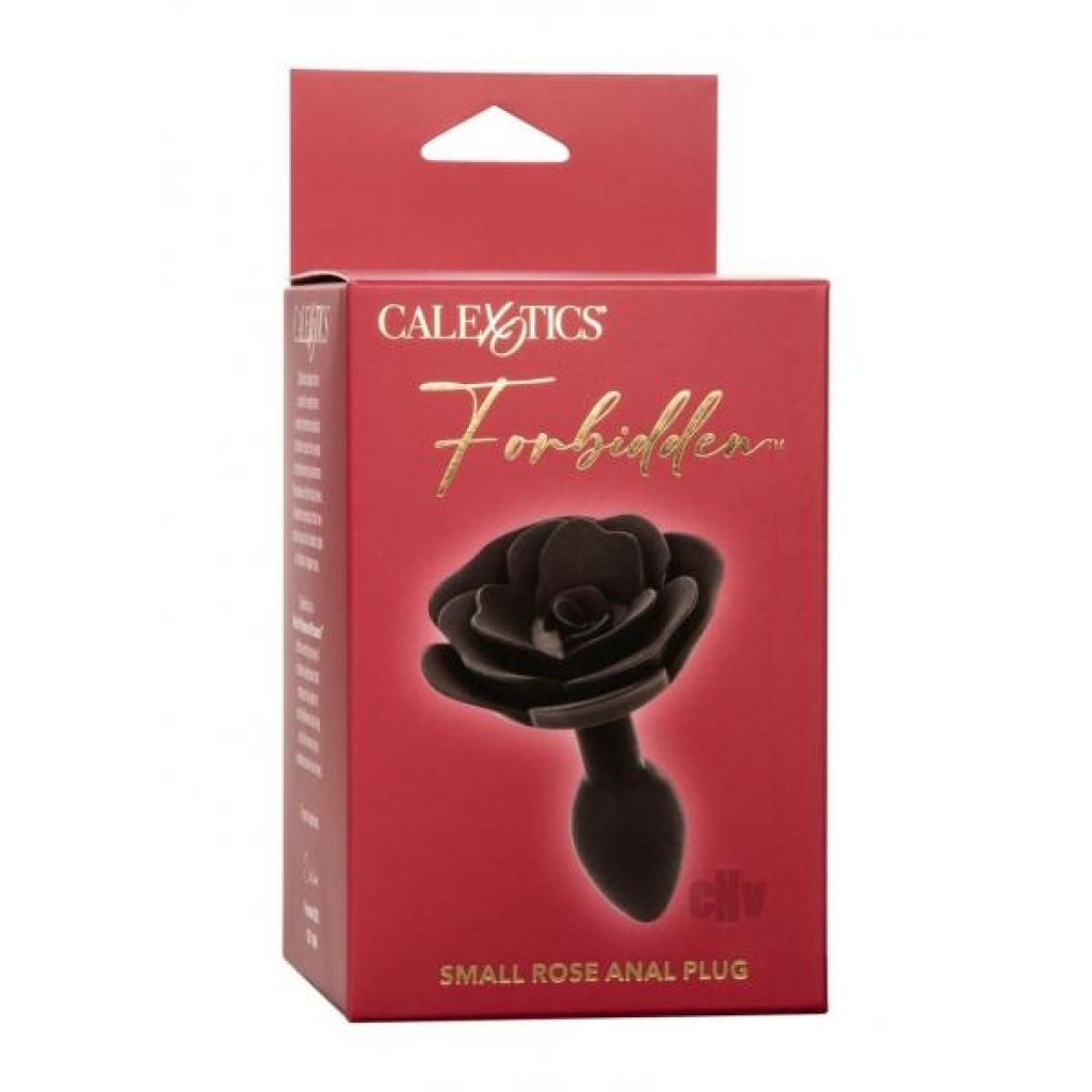 Forbidden Small Rose Anal Plug - Elegant Black