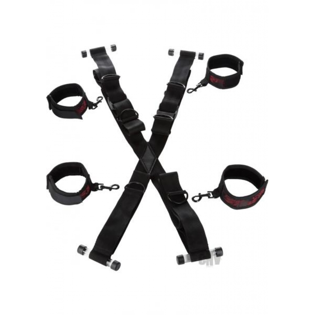 Scandal Over The Door Cross Restraints - Red