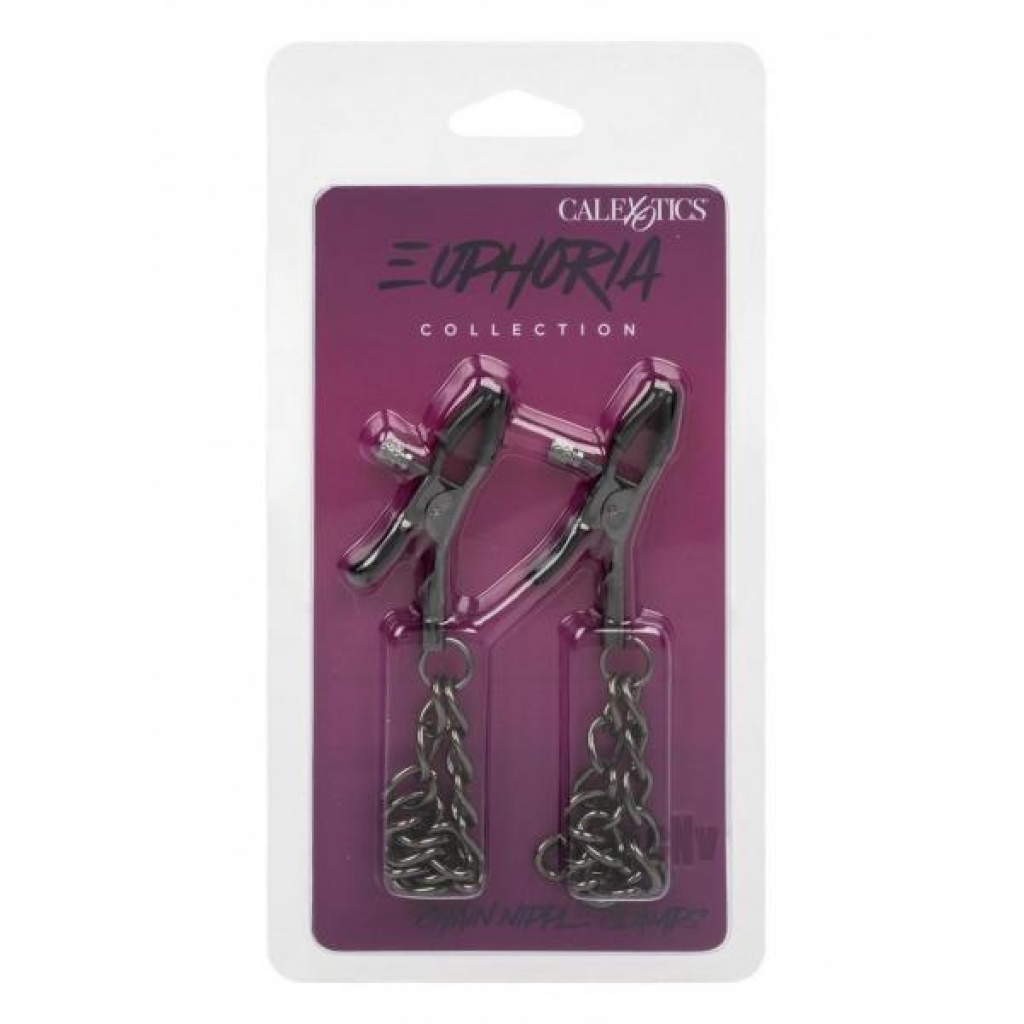 Euphoria Collection Chain Nipple Clamps - Smoke