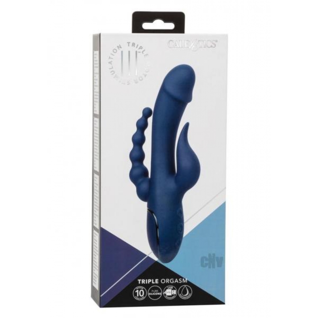 Iii Triple Action Vibrating Massager - Navy Blue