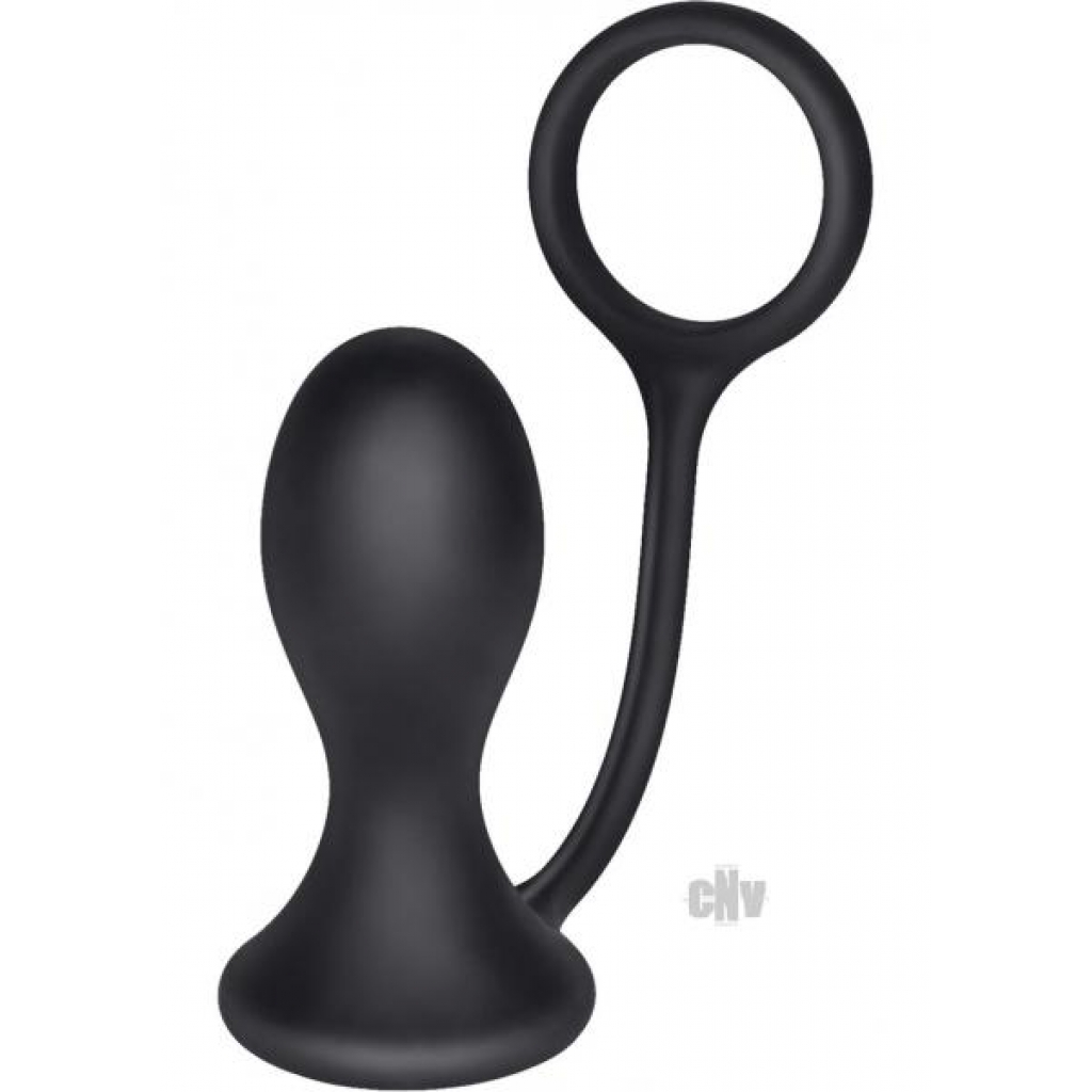 Prostate Probe with Attached Ring - Black