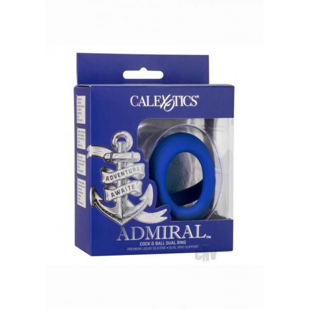 Admiral Cock and Ball Dual Ring - Blue