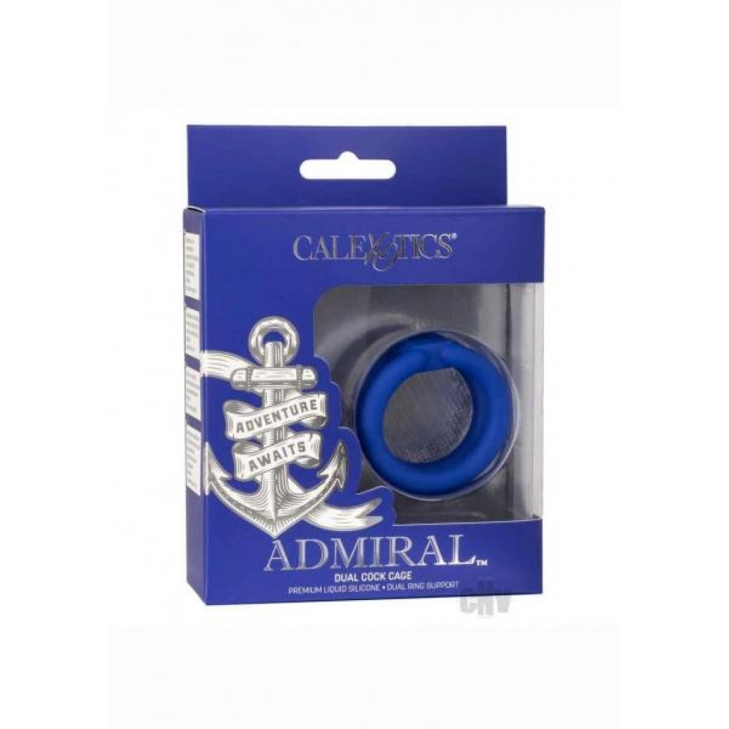 Admiral Dual Cock Cage - Blue