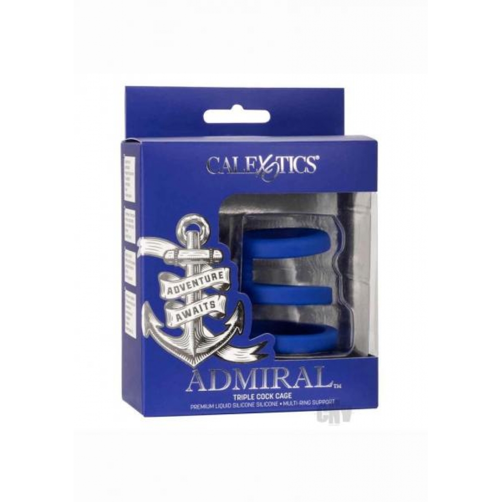 Admiral Triple Cock Cage - Blue