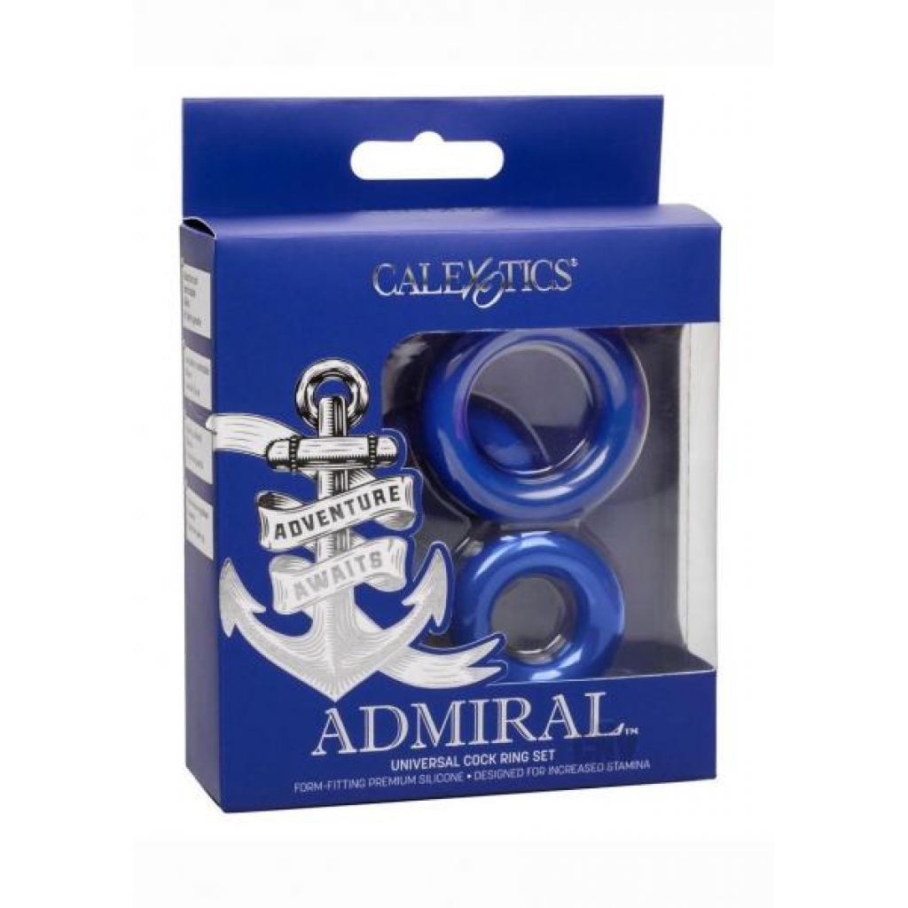 Admiral Universal Cock Ring Set - Blue