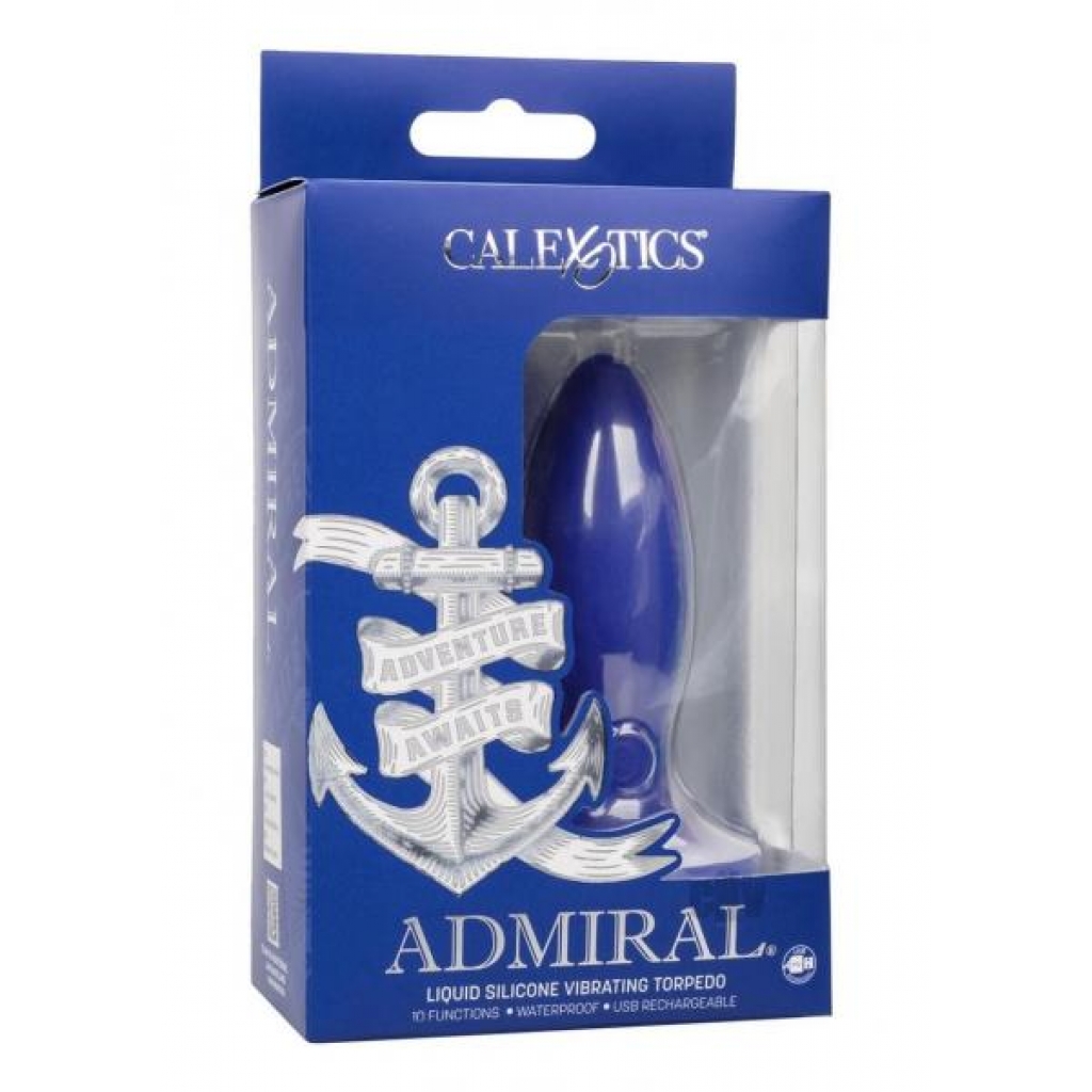 Admiral Liquid Silicone Vibe Torpedo - Blue