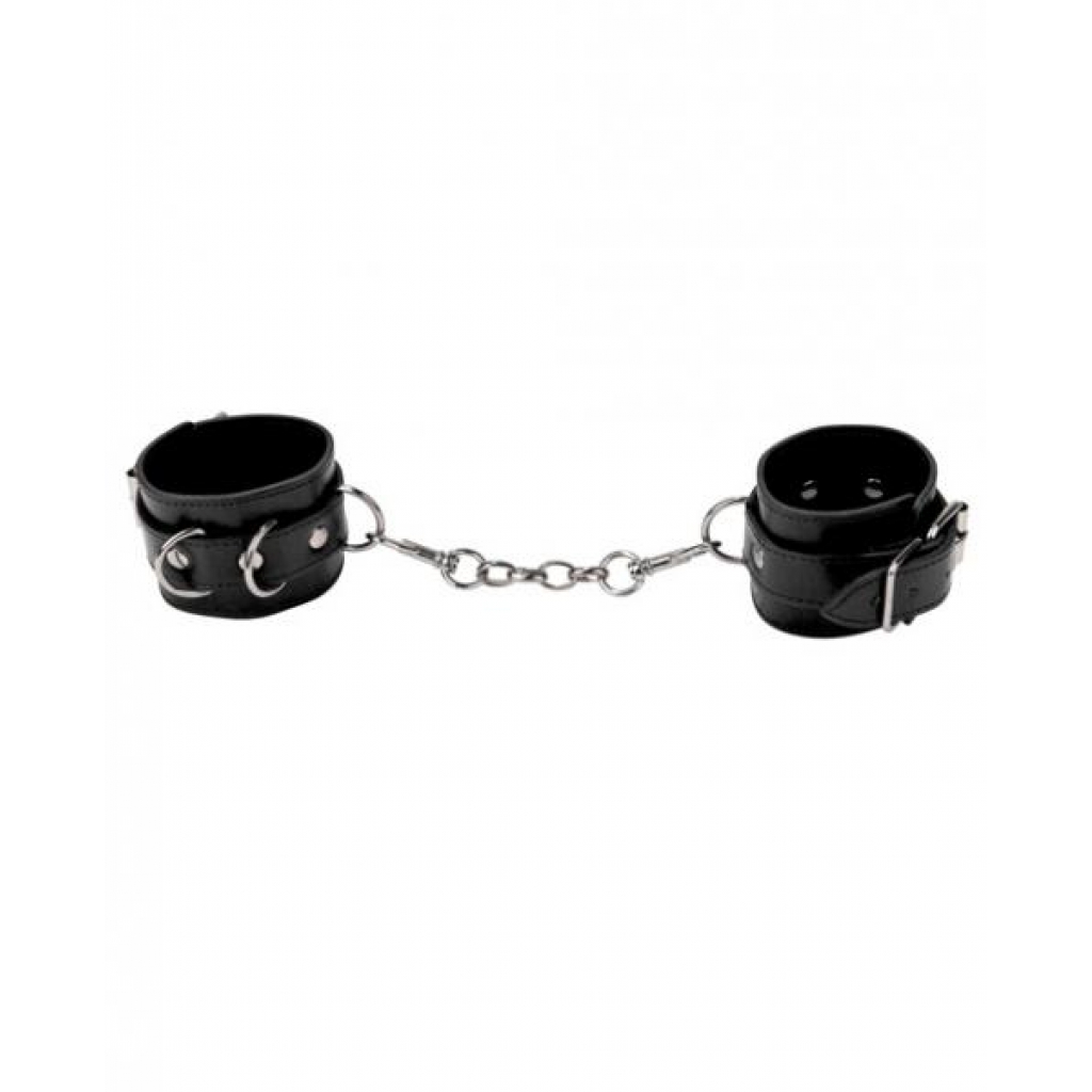 Ouch Leather Cuffs for Hand and Ankles - Black