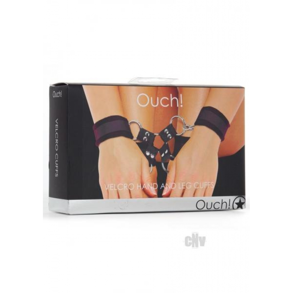 Ouch Velcro Hand/Leg Cuffs - Black