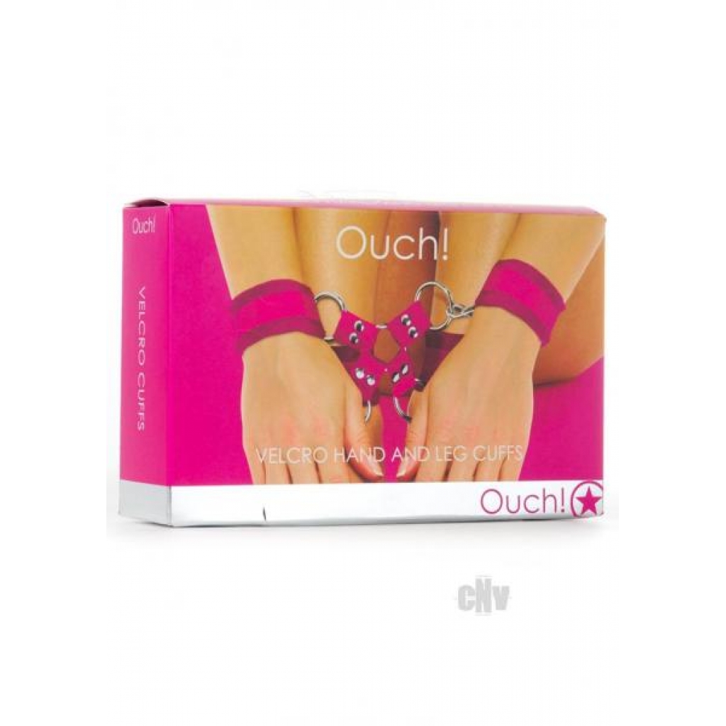 Ouch Velcro Hand/Leg Cuffs - Pink Comfort