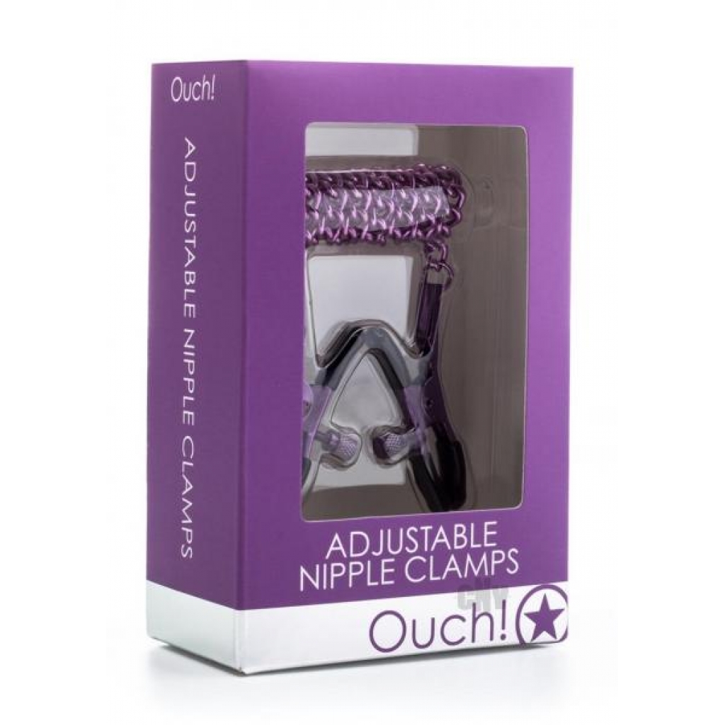 Ouch Adjustable Nipple Clamps with Chain - Dual Pleasure