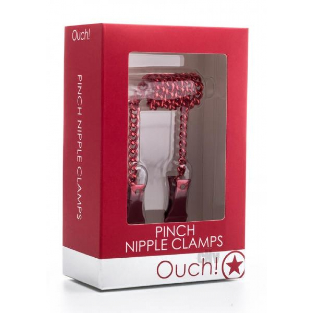 Ouch Pinch Nipple Clamps - Red