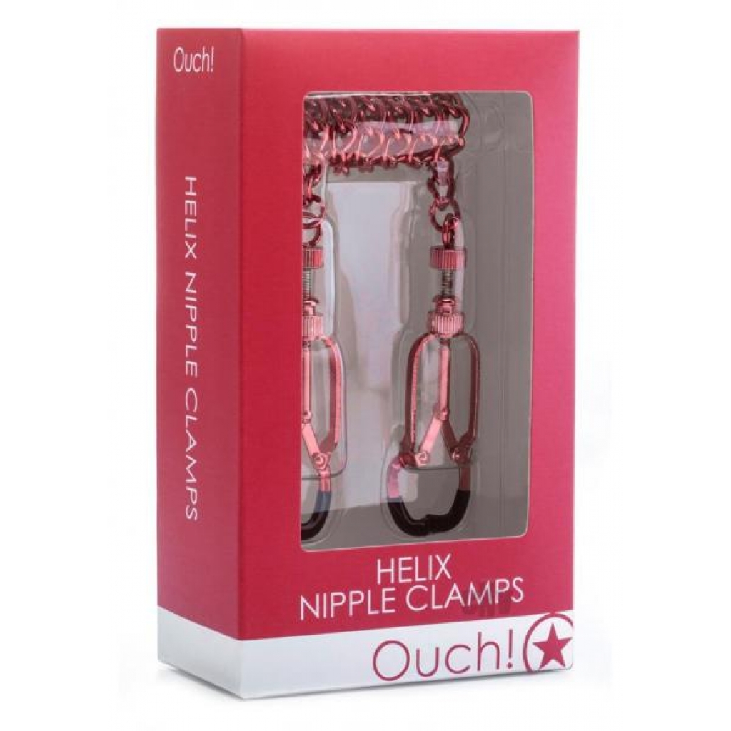 Red Ouch Helix Nipple Clamps