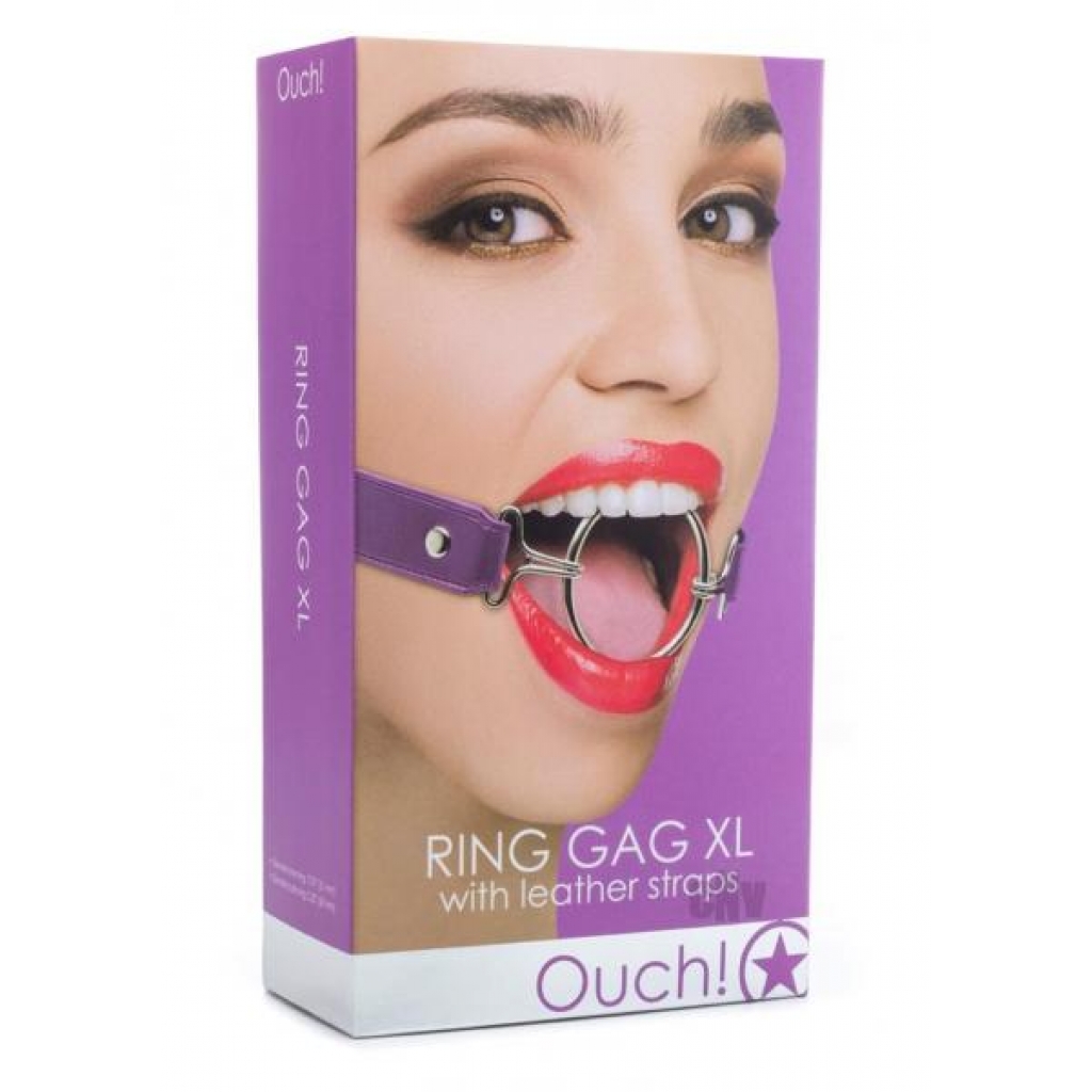 Ouch! Elite Adjustable XL Ring Gag - Purple