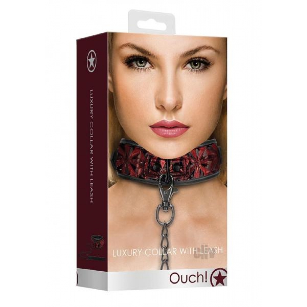 Ouch! Luxury Collar with Leash: A Feminine Touch to Bondage