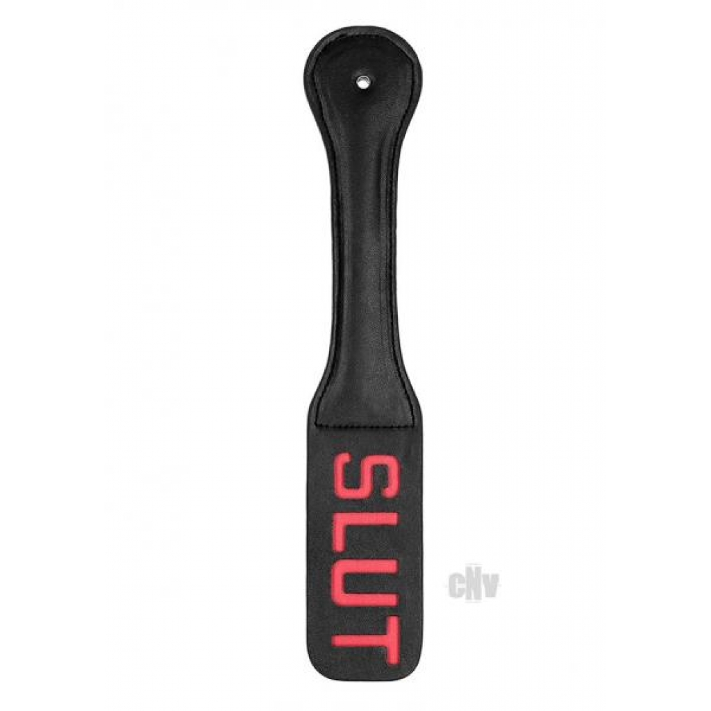 Ouch Paddle with 'Slut' Imprint - Black