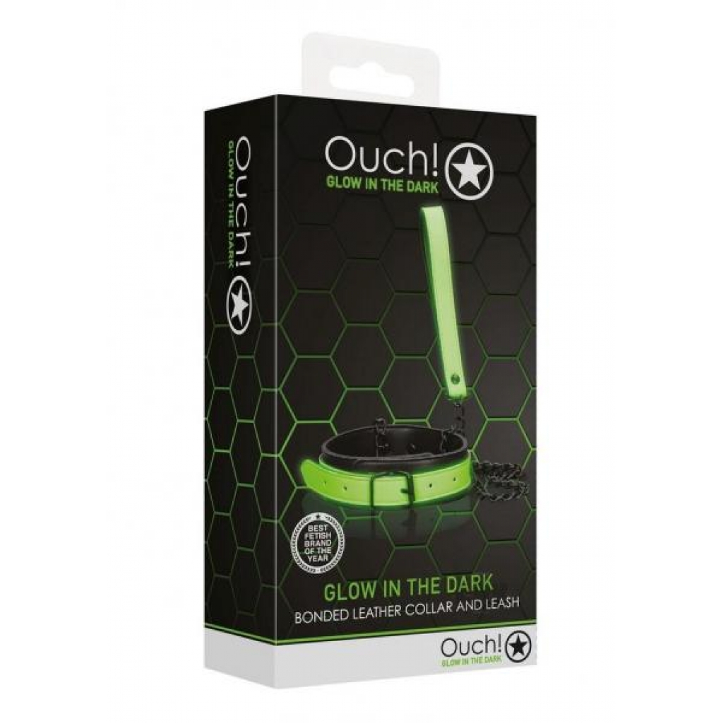 Ouch! Glow in the Dark Collar Leash - Gitd