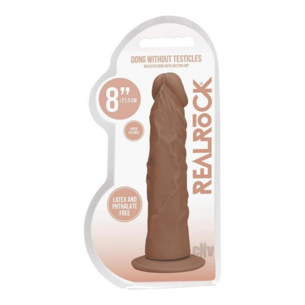 Realrock Dong Without Balls - 8 inches Tan