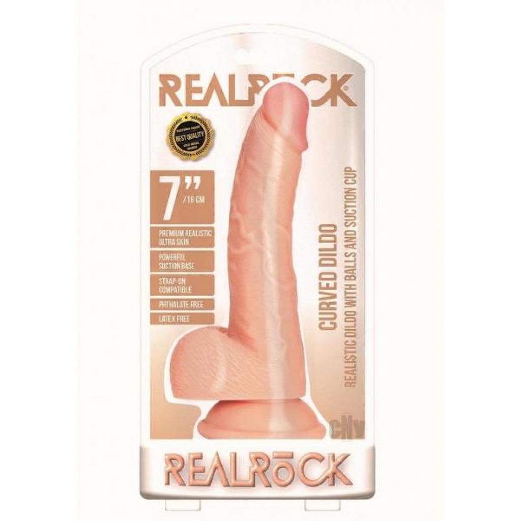 Realrock Curved with Balls - 7 inches Vanilla Beige