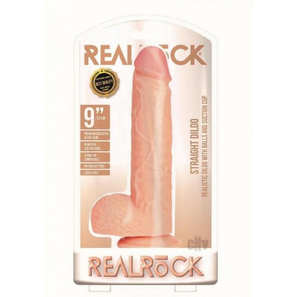 Realrock Straight Dildo with Balls for Lifelike Pleasure