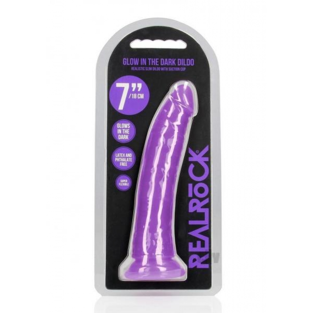 Realrock Slim Dildo 7 - Exotic Glow In The Dark