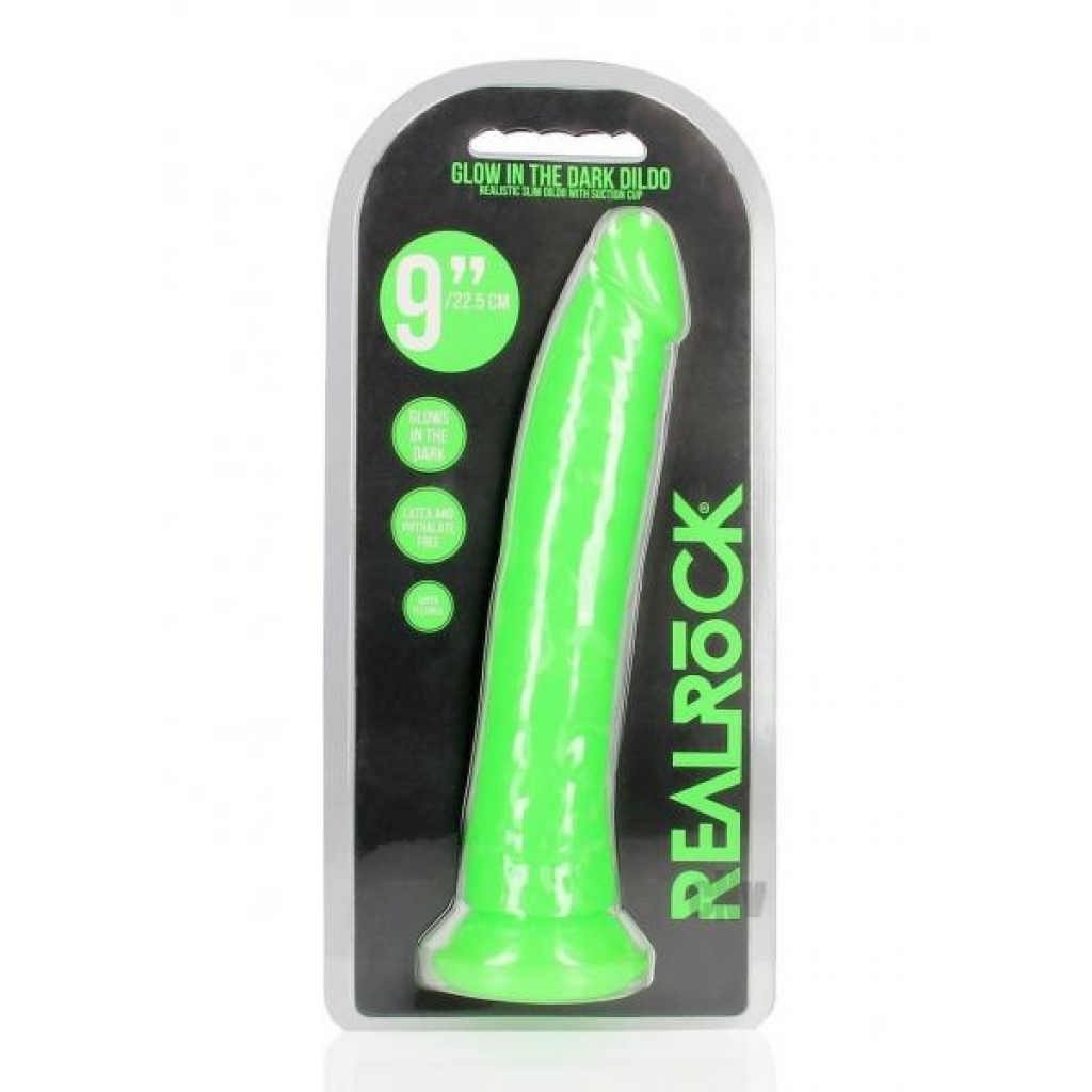 Realrock Slim Dildo 9 Gitd Green