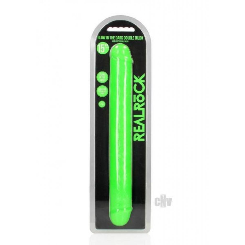 Realrock Double Dong - Glow in the Dark 15 - Green