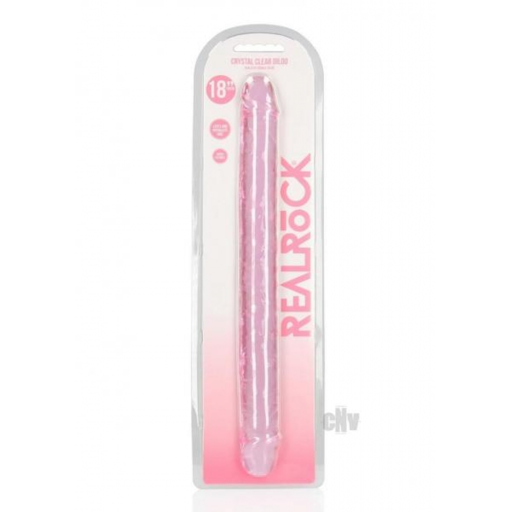 Realrock Crystal Clear Double Dong - 18 Pink