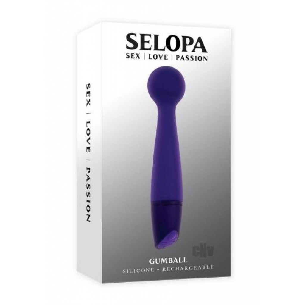 Selopa Gumball Purple Wand Vibrator