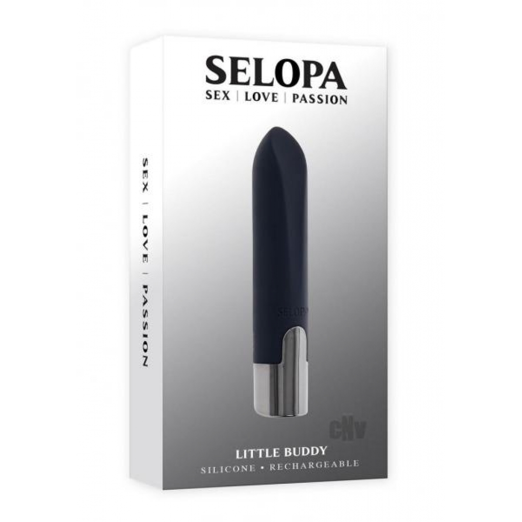 Selopa Little Buddy Vibrating Bullet - Black Silver